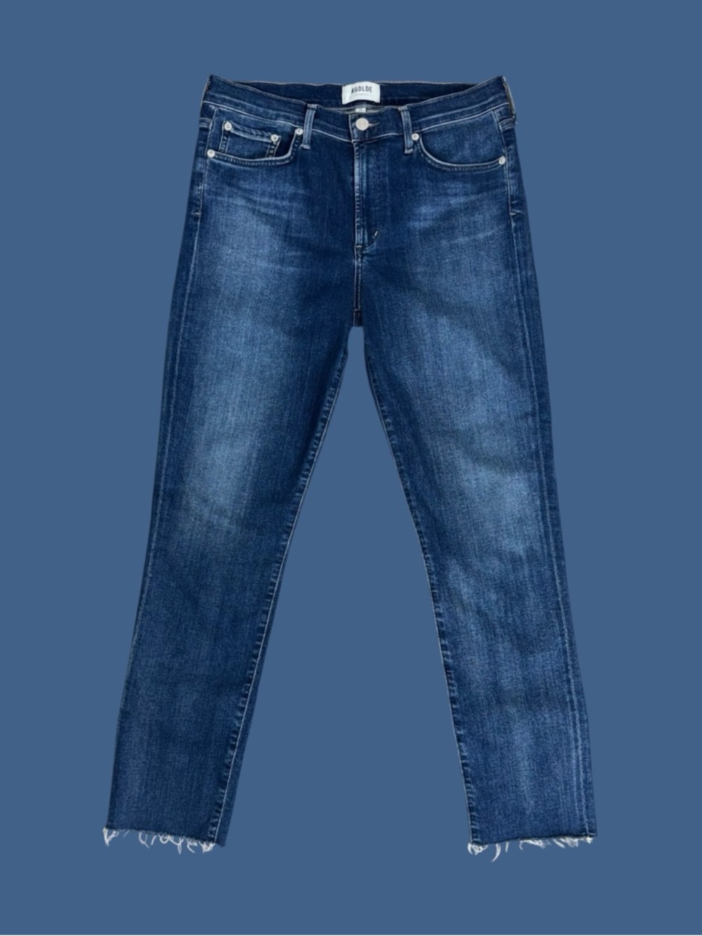 Agolde Dark Blue Straight-Leg Women’s Jeans
